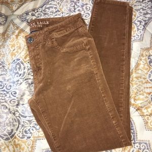 American Eagle Brown Corduroy Jeggings
